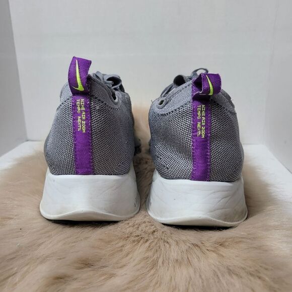 Nike Air Zoom Tempo Next% Flyknit Particle Grey/Volt Running Shoes Size 15 - Picture 4 of 11